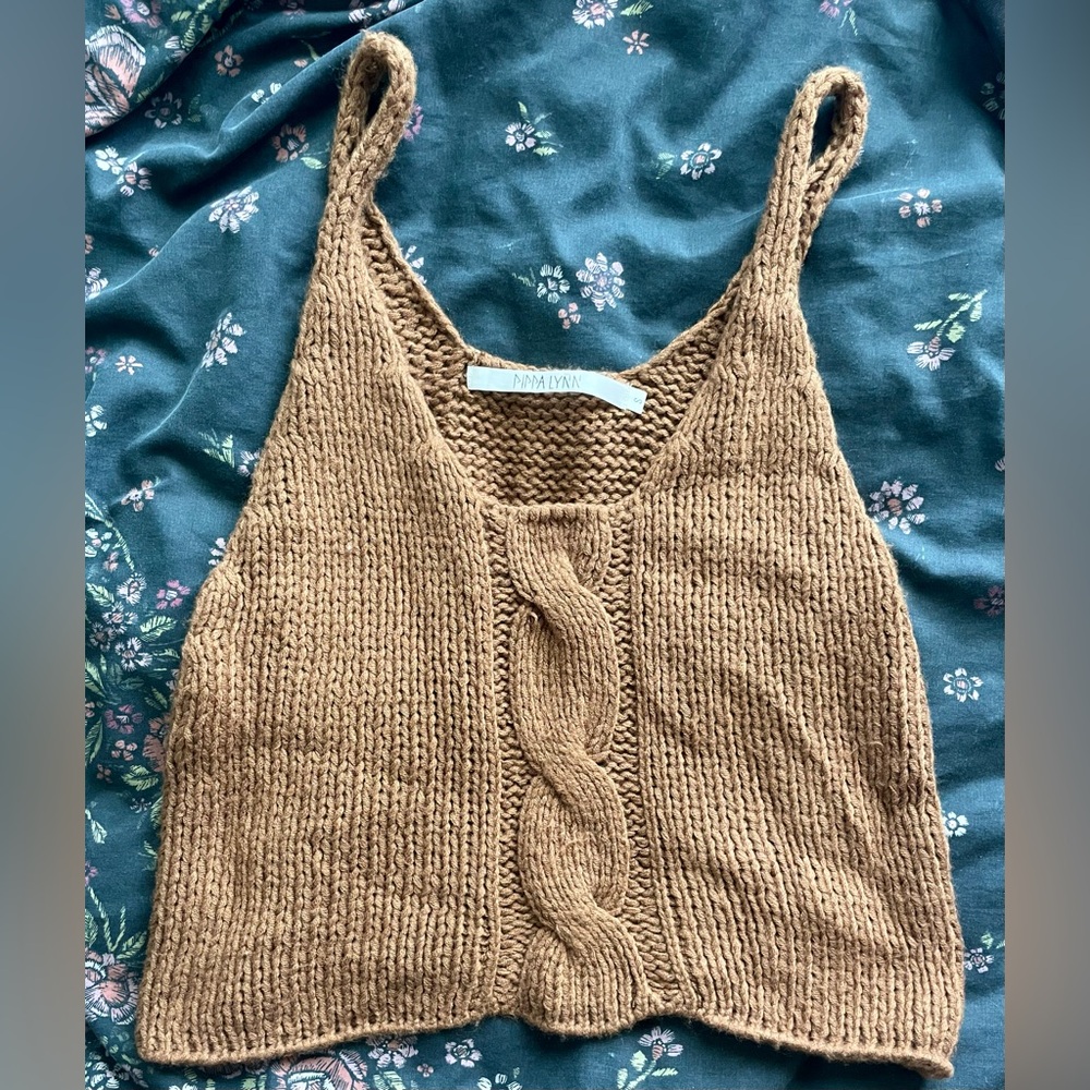 Brown Knit Pippa Lynn Tank Top